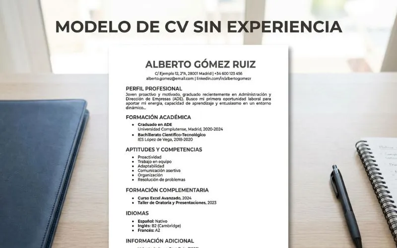 Modelo de CV sin experiencia