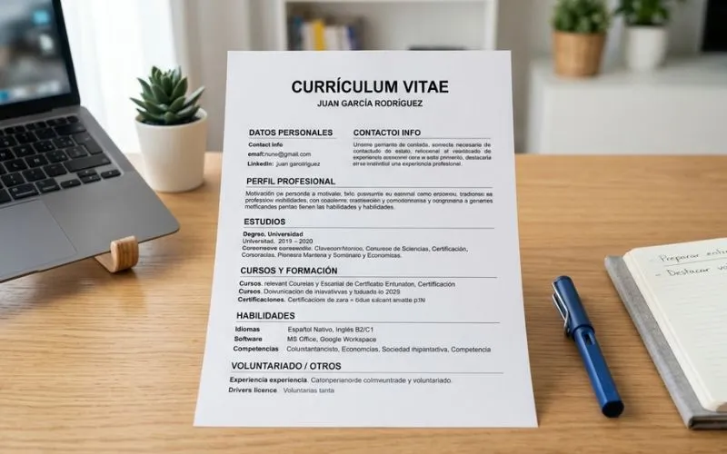 Objetivo profesional para currículum