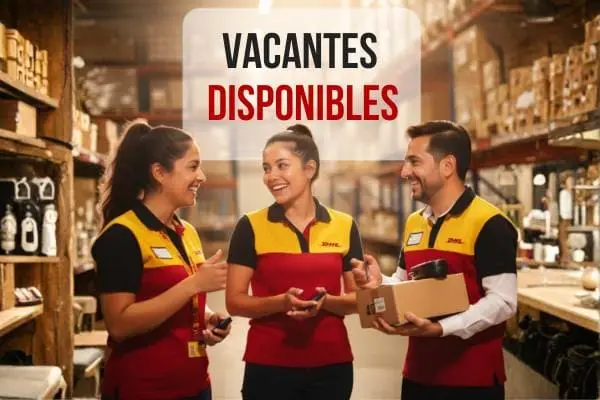 Persona trabajando en almacén de DHL